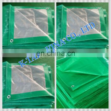 Best Quality Heavy Duty Green/Silver PE Tarpaulin