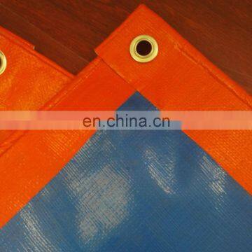 140gsm orange / gray pe tarpaulin / plastic waterproof tarpaulin sheet