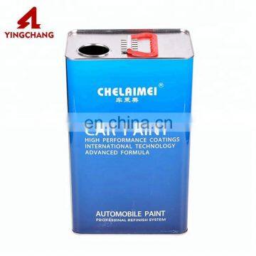 Custom car paint chemical tin box chemical can with plastic handle