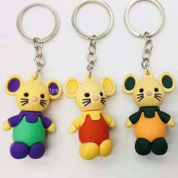Plastc Animal Key Chain /3cm Colorful Plastic Key Ring Gift photo-2
