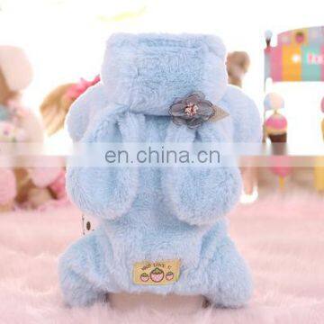 Pet Dog Winter Rabbit Design Hoodies Clothes Overcoat Four Feet Cotton-padded Jacket photo-3