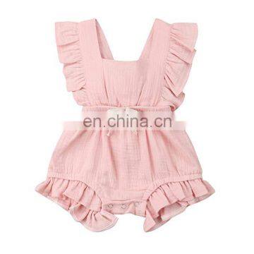 Summer Bodysuit Organic Baby Romper Girls Jumpsuit