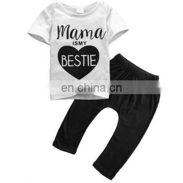 Cute Design Summer Soft Cotton Set Casual Baby Girls 2Pcs Outfits