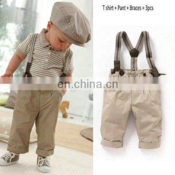New Boys Baby Clothes Toddler Set Gentleman Striped Suit Kids Children's Boys Clothing photo-2