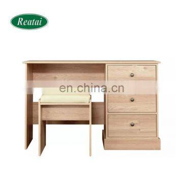 Dressing Table Coiffeuse Tocador Makeup Dressers Pink Mirror White Wood Wooden Style Sets Modern photo-2