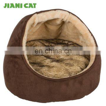 Jianicat luxury  look soft plush cave dog bed