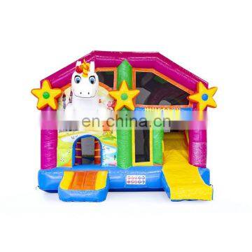 Pink Unicorn Jumpy Bounce House Inflatable Bouncer Castle For Children