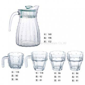 Drinking Water Glasses Set of 5- Cactus Premium Glassware for Dinner Parties photo-3