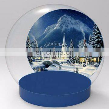 Outdoor Inflatable Human Snow Globe, Giant Snow Globe Kit for Yard Decoration with Bowling