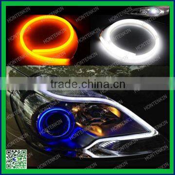 60cm dual white amber switchback headlight strip led drl light style tube