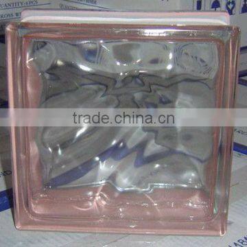 pink side glass block