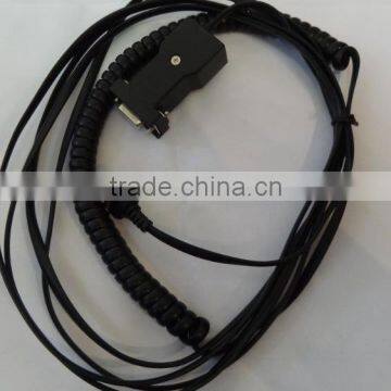 08782-02-R DB9 with power dc jack to 14 pin Coiled Cable For Verifone VX810 Vx805 Vx820