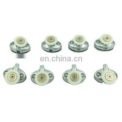 HL-505 Stainless Iron 4 Single Wheels Sliding Door Roller Bearings for Shower Room