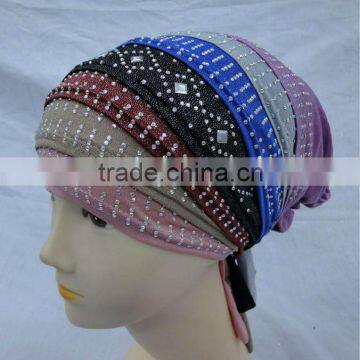 A473 latest fashion turban elastic islamic cap/MUSLIM HIJAB