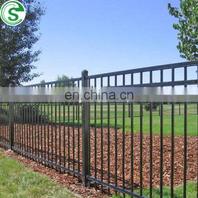 Guangzhou factory 6*8ft cheap wrought iron fence steel fencing