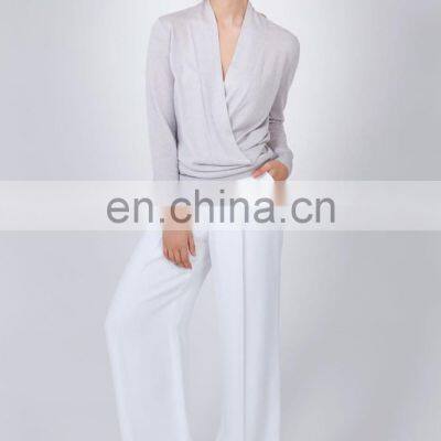 Пуловер из марочного шерстяного вязания на перекрывающейся застежке для зимы, модный пуловер photo-2