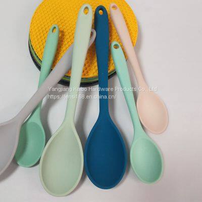 Silicone Soup Spoon Non-stick Cookware Spoon Food Grade Silicone Soup Spoon Home Hotel High Temperature Resistant Soup Spoon photo-2