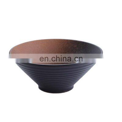 korea custom logo cheap black japanese style porcelain ceramic ramen noodle soup bowls set