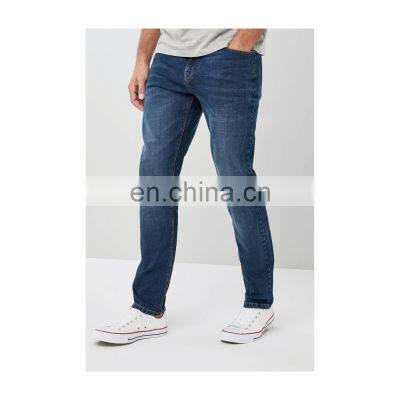 New design men's Straight cut slim metal button jeans with Pockets mens jeans