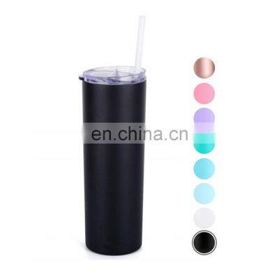 12oz 15oz 20oz 30oz Double Wall Stainless Steel Vacuum Insulated 20 Oz Skinny Straight Sublimation Blanks Coffee Cup Mug Tumbler