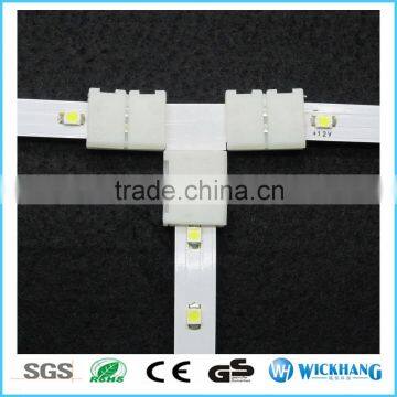8 mm 2 Pin T Shape PCB FPC Board Splitter LED Strip Connector for SMD 3528 LED Strip Light Mono Color photo-3
