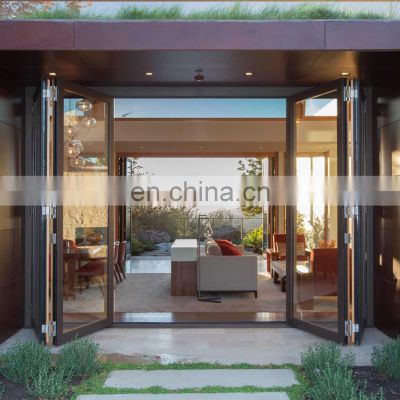 America NFRC AS2047 Standard soundproof thermal break double glas bifold door exterior bifold doors