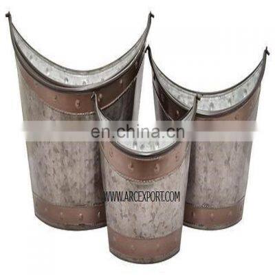 galvanized planter