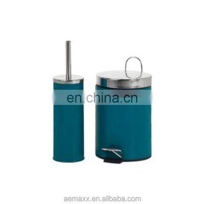 Hot Sale Pedal Trash Bin and Toilet Brush Holder Sets Different Colors 3l 5l Pedal Bin Sets photo-4