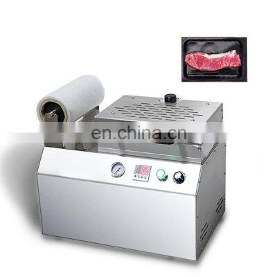 Food tray sealing packing machine vacuum skin packaging machine for meat