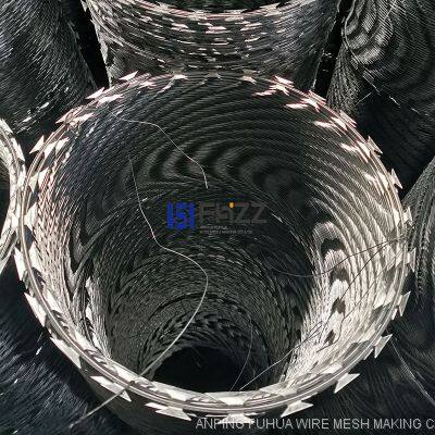 Perimeter Protection Galvanized Steel Concertina Razor Wire BTO-22 Diameter 30cm photo-2