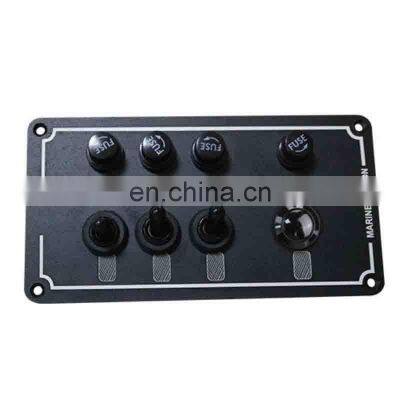 Modified Universal Pull Rocker Switch Panel With Light 12-24V With Fuse for Car RV Yacht and Ship