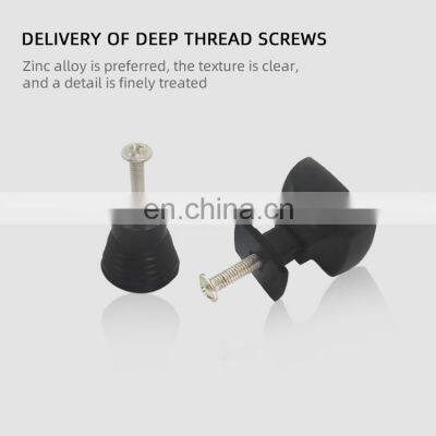 Matte Black Door Knobs Wardrobe Kitchen Metal Pull Handles and Round Knobs Furniture Funky Cabinet Knobs photo-3