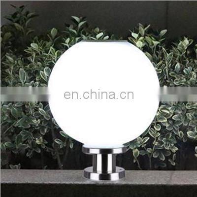 Waterproof LED Solar Fence Lamps Outdoor Pillar Garden Pathway Courtyard Post Round Main Gate Light