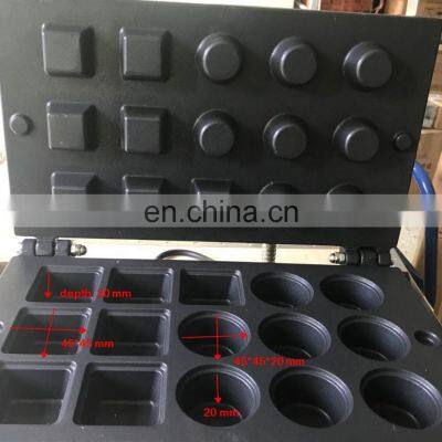 Non-stick 110V 220V 15 Pcs Mini Egg Tart Machine Round Pastry Tart Tartlet Pie Shell Machine Maker Iron Ice Cream photo-2