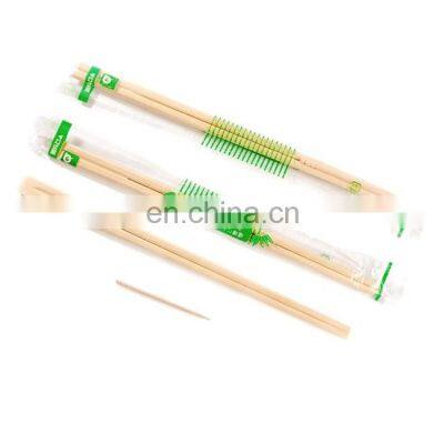 Japanese Tensoge Bamboo Chopsticks with OPP Wrapper Custom Printed Design