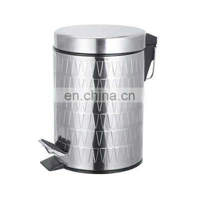 Hot Sale Factory 3L Multi Color Pedal Trash Can Powder Coating Metal Waste Bin OEM Storage Bathroom Hotel