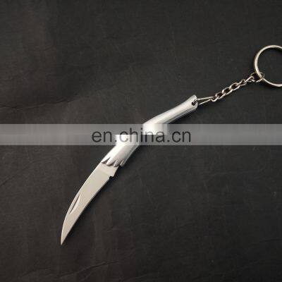Full Stainless Steel Mini Pocket Knife Foldable Keychain Knife Gift Lady Knife for Man photo-2