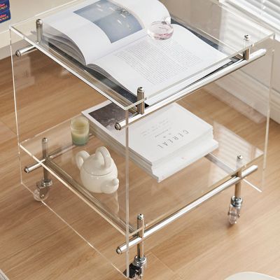 Factory Custom Modern Clear Acrylic End Table for Living Room Acrylic Bedside Cupboard