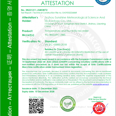 Temperature and humidity recorder