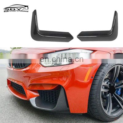 For BMW M3 M4 Carbon Fiber Front Bumper corner Front Separator Front Splitter MP style  F80  F82 F83