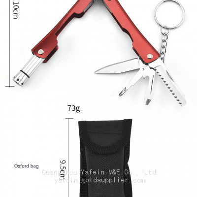 Outdoor Camping Mini Small Portable 9 Kinds of Functions in One Knife Fitter Tool LED Flashlight photo-5