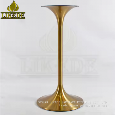 Hot Sale Brushed Gold SS304 Stainless Steel Table Base Elegant Furniture Legs for Bar Tables photo-3