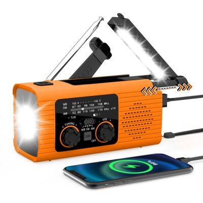 BSG-318Multifunction Solar Emergency Radio With Power Bank, Hand Crank, 4000/8000mAh Battery, SOS Alarm, Flashlight & IPhone 15 Charging photo-5