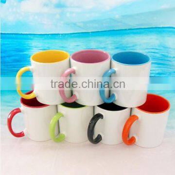 11oz Inner&handle color mug ceramic mug for sublimation mug blank sublimation mug