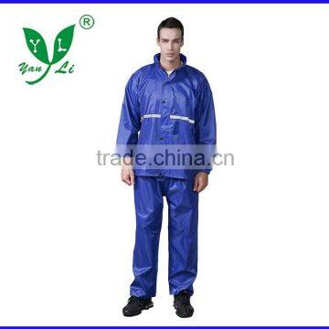 polyester raincoat with reflective tapes