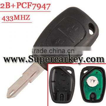 Good quality 2 Button Remote Key With PCF7947 Chip NE73 Blade For Renault Traffic Clio