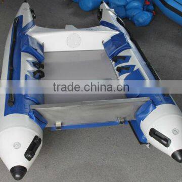 optional transom PVC catamaran racing inflatable boat high speed quality Aluminum floor