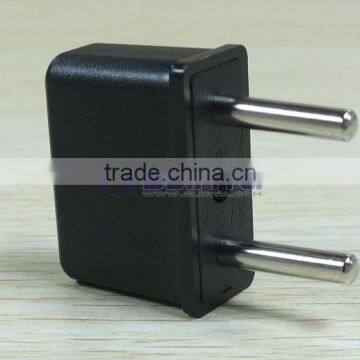 Black Copper US to EU AC Power Plug Travel Converter Adapter photo-5