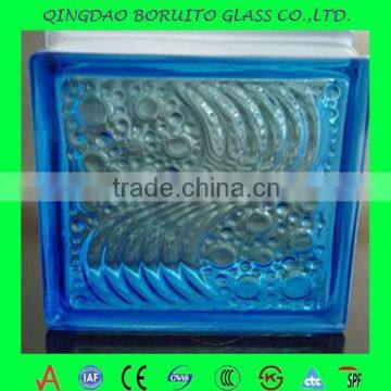 Decoration blue sea wave bricks glass,glass block