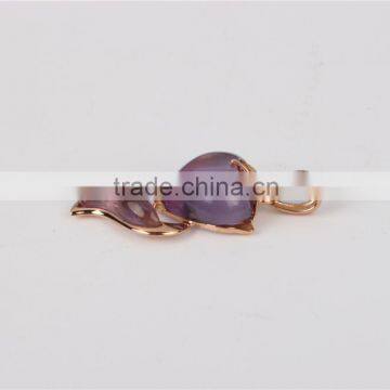 OEM Amethyst Heart Pedant Rose Gold Necklace Jewelry 2016 photo-3